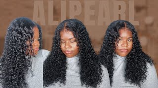 THIS DEEP WAVE HAIR IS 🔥 Layers + Defined Curls |Pre Plucked Wig ft. AliPearl Hair | BrightAsDae