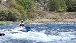 preview picture of video 'Wallowa River Rapids 2010... Andy at the ledge.'