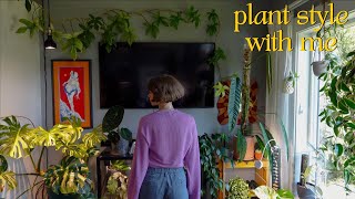 styling my houseplants to create a cozy indoor jungle 🌿🏡🌞
