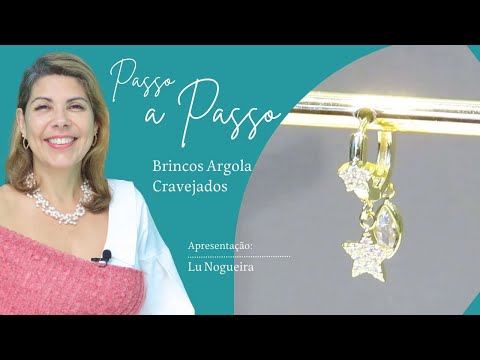 Passo a Passo: Brincos Argola Cravejados Semijoia - Pedra Mística