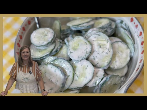 The BEST Creamy Cucumber Salad / EASY Refreshing and Ready in Minutes!