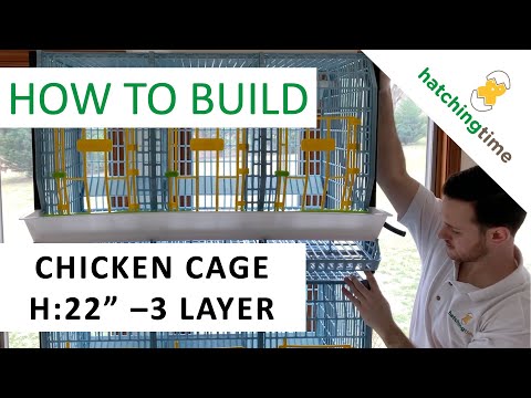 Chicken Cage - 3 Layer H: 22" (Assembly Instructions - Hatching Time) Cimuka