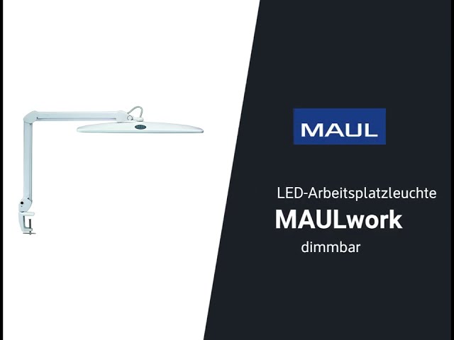 Video Teaser für MAULwork Arbeitsplatzleuchte mit Klemmfuß - weiß