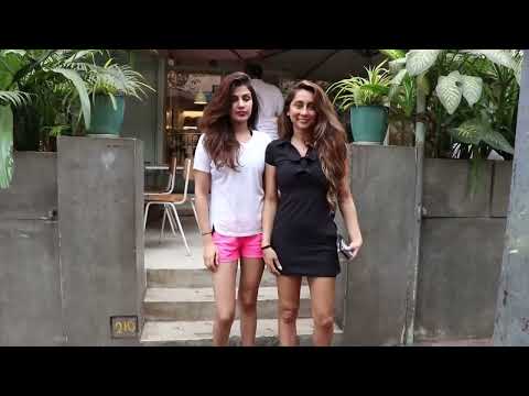 Rhea chakraborty Anusha dandekar snapped at kitchen garden in bandra