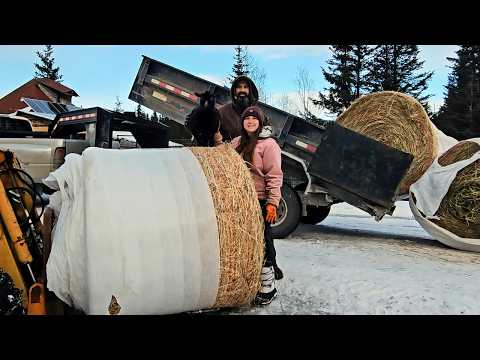 Installing a Diesel Heater & Hauling Hay | Preparing for Winter Goat Kidding