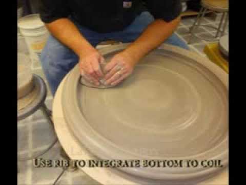 Throwing a Large Platter or Bowl Using 40-50 lbs of Clay video