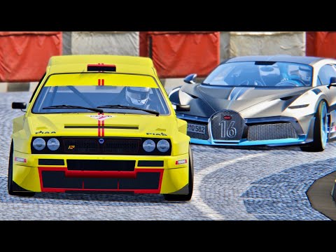 Bugatti Divo vs Lancia Delta Hill Climb - Highlands