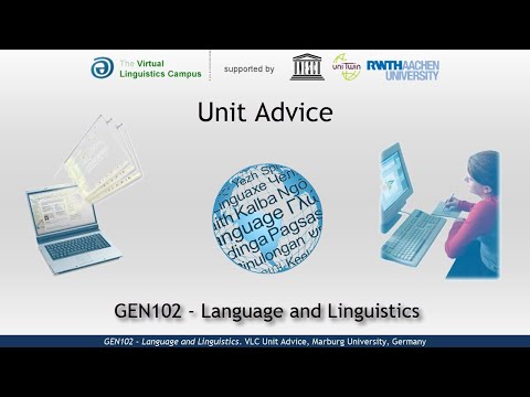 GEN102 - Unit Advice (Language and Linguistics)
