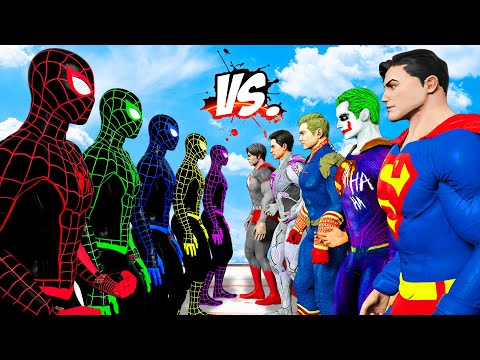 TEAM ULTIMATE SPIDER-MAN vs TEAM SUPERMAN - EPIC SUPERHEROES WAR