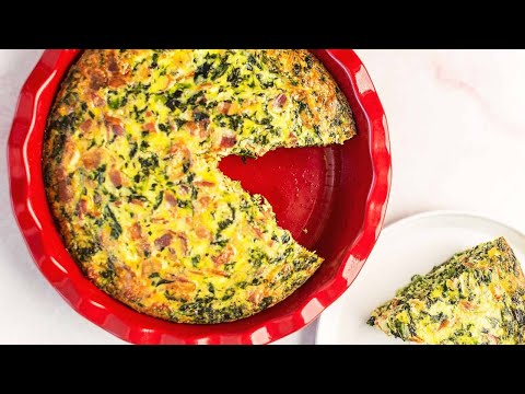 Crustless Quiche with Bacon and Spinach