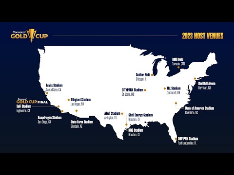 15 stadiums will host of the 2023 Concacaf Gold Cup matches