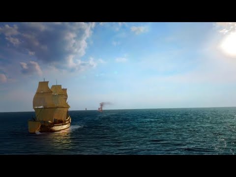Black Sails 1x1 being chased by the Scarborough