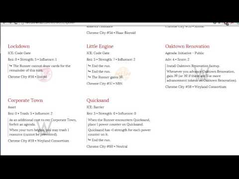 Android Netrunner: [Review] Chrome City with Ssniper050 (Corp)