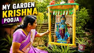 Deepavali decoration | Krishna statue makeover in garden | Krishna mandir DIY
