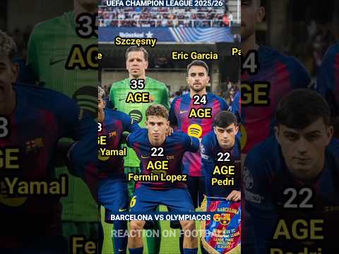 FC Barcelona 6 - 1 Olympiacos | UEFA Champions League 2025/26 😍 Barca Football Players Current Age 🔥