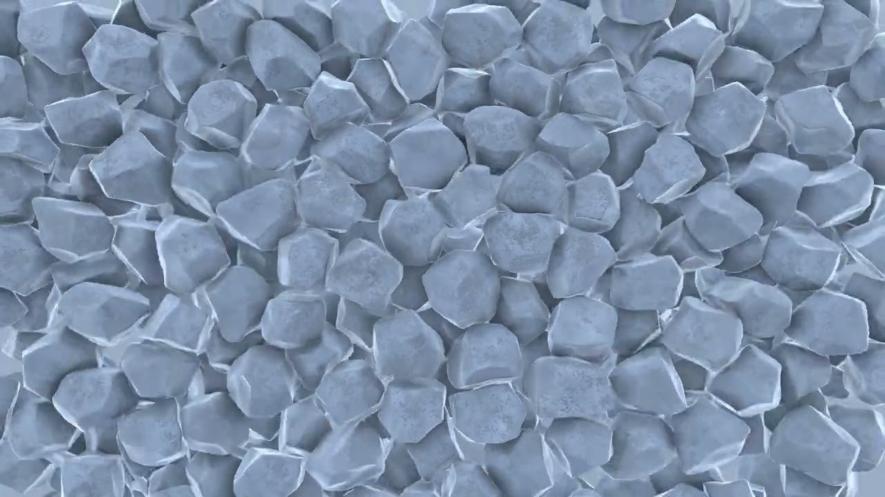 Ice cubes falling animation 2 3D Model