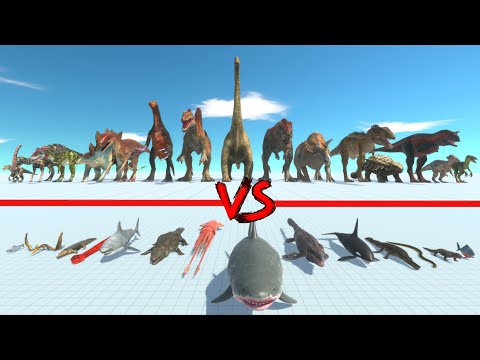 Aquatics and Reptiles vs All Dinosaurs - Animal Revolt Battle Simulator
