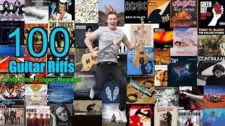 🎸 100 Classic Riffs! Only ONE Finger Needed! PDF with all TABs in description