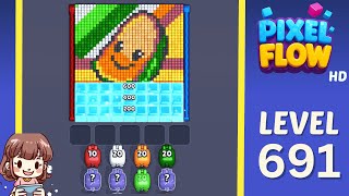 Pixel Flow Level 691 Solution Walkthrough