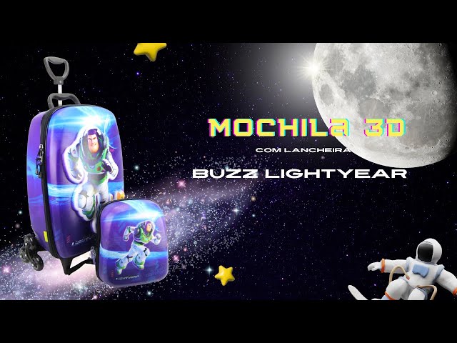Vídeo relacionado con Disney Toy Story Mochila Infantil con Alas 3D Buzz Lightyear Mochila Guardería Preescolar Niños Ligera para Viajes Cole y Pijamadas