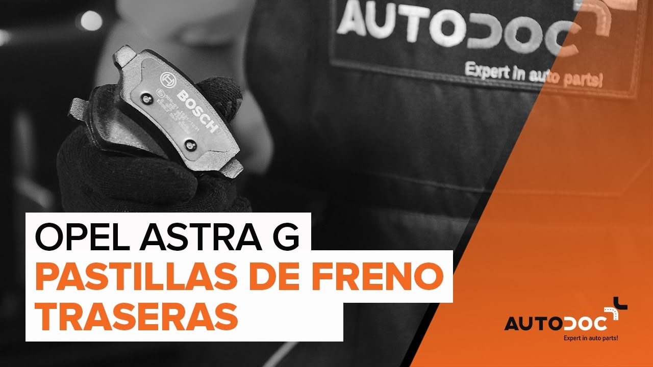 Cómo cambiar: pastillas de freno de la parte trasera - Opel Astra G F48 | Guía de sustitución