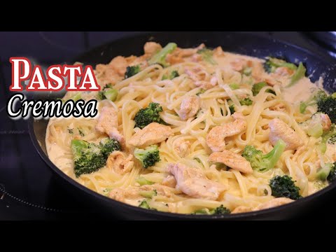 Pasta Cremosa con Pollo y Brocoli
