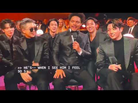 Trevor Noah talking to BTS at the 2022 Grammy Awards #btsgrammy2022 #btsgrammys