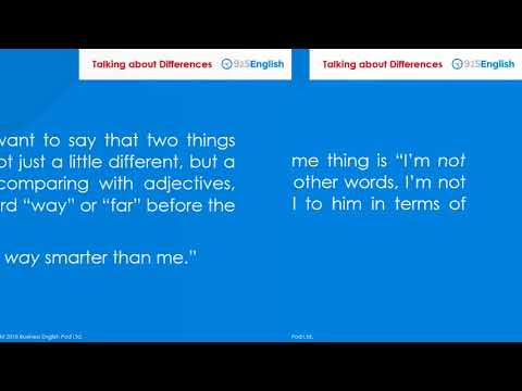 925 English Lesson 17   Talking about Differences in English   Business English
