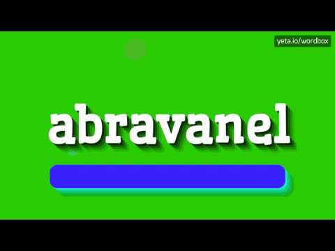 ABRAVANEL - HOW TO PRONOUNCE IT!?