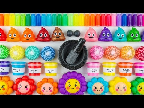 Satisfying Video How to Make Clay Flower Slime Eyeshadow Makeup Mixing Random