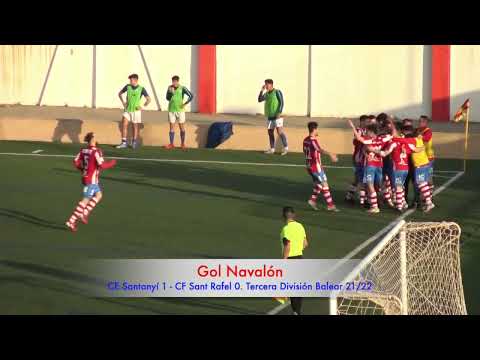 Gol Xesc Navalón. CE Santanyí /ATB 1 - CF Sant Rafel 0. Tercera División Balear 21/22