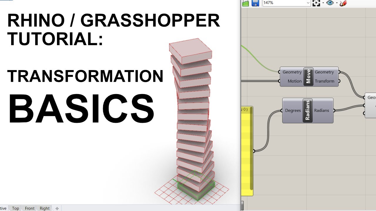 Rhino / Grasshopper Tutorial Series: Transformations Basics