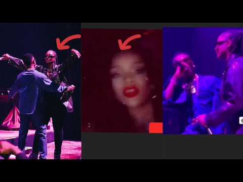 Wizkid Meets Rihanna, Asap rocky, and Alicia keys for the first time at Los Angeles Concert