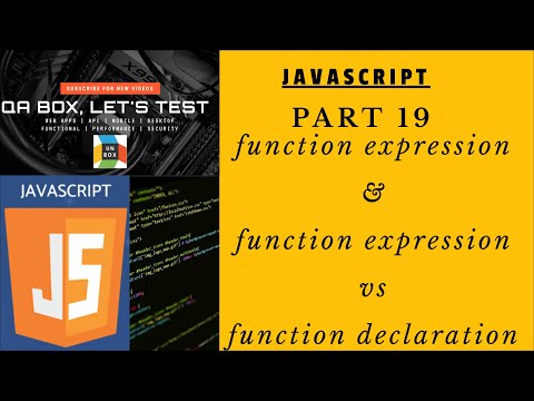 Part 19 Function Expression Function Expression Vs Function Declaration Iife Arrow And Callback