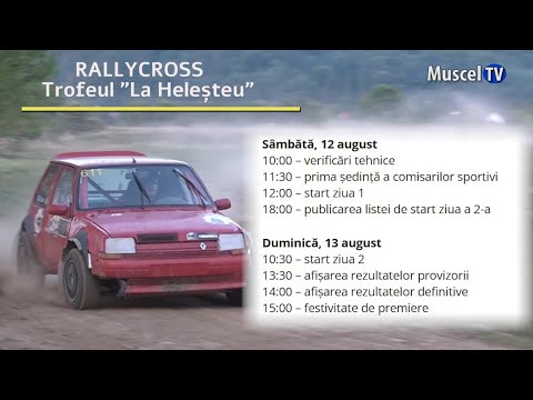 Jurnal MUSCEL TV 10.08.2023 SPORT - rallycross - traseul de la Schitu Golești, gata de inaugurare