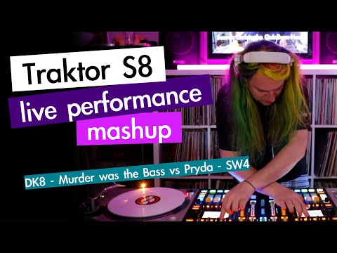 Traktor S8 live performance mashup of DK8 - Murder was the Bass vs Pryda - SW4
