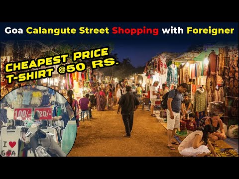 Exploring Goa's Calangute Market with Foreigner