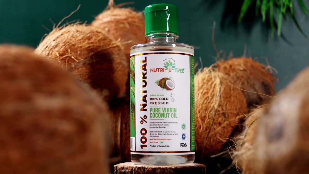 Nutritree Pure Virgin Coconut Oil | 100% Cold Pressed | 100% Natural | Product of Kerala, India