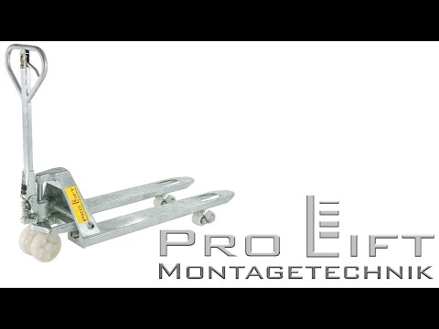 Premium Handhubwagen mit Handbremse, Tragkraft 2500, Gabellänge 1150mm