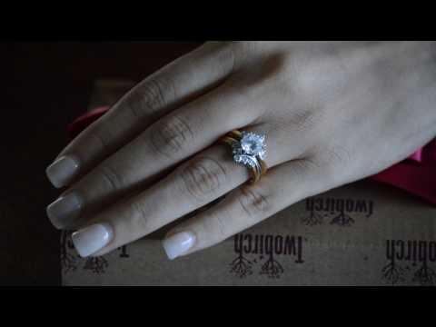 3/4 CT Chevron Vintage  RingGuard with Millgrained Edges and Filigree - TwoBirch  TB-GUARD-0084-WG-J