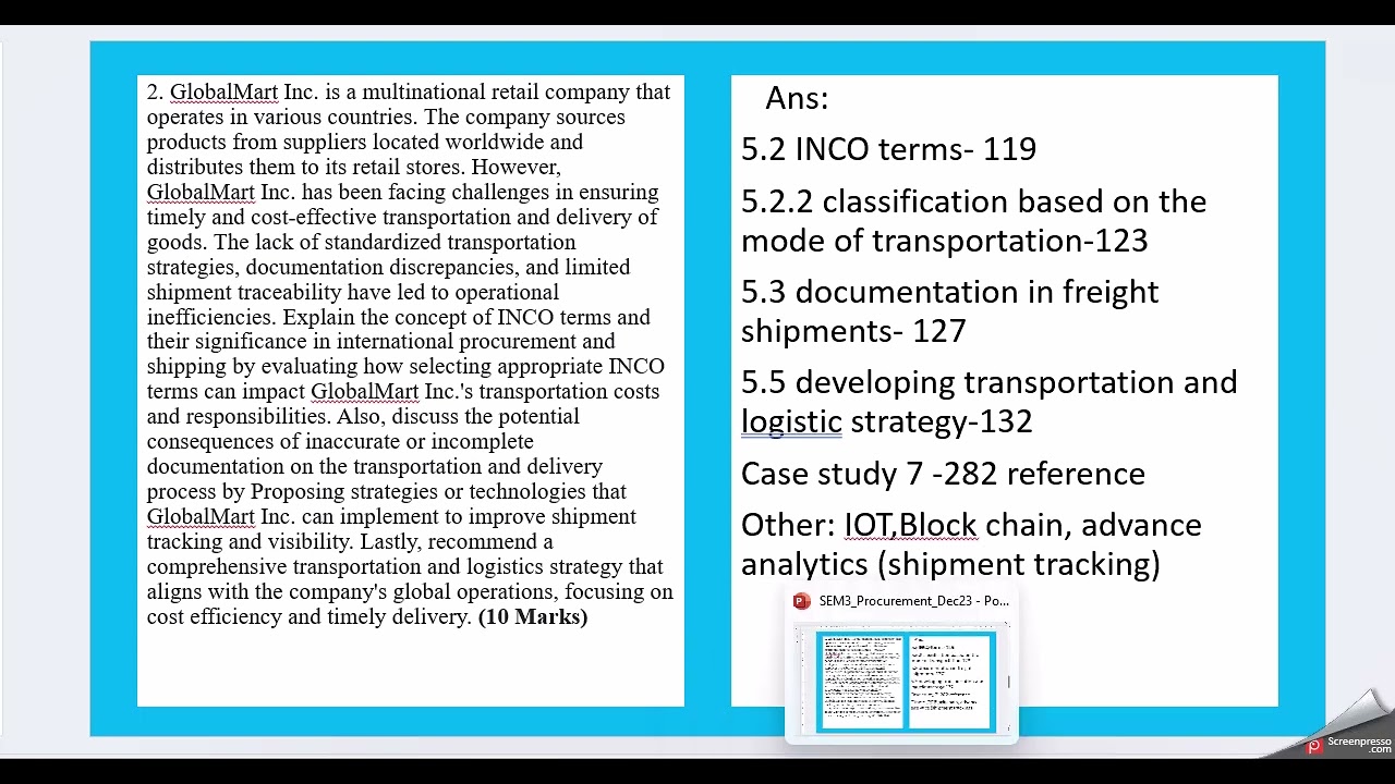 NMIMS -Dec 2023 Assignment-Procurement Management -  SEM3