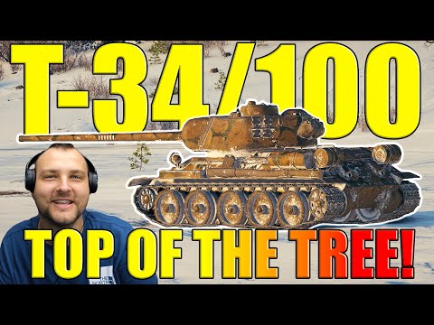 Live Gameplay: T-34/100 in the Top of the Tree Line! | World of Tanks