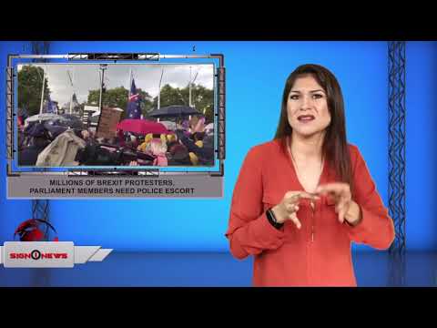 Millions of Brexit protesters, parliament members need police escort (ASL - 10.20.19)
