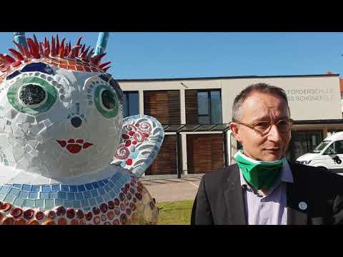 Taufe der Mosaikskulptur - Namenstaufe der ersten Schönefelder Landmarke