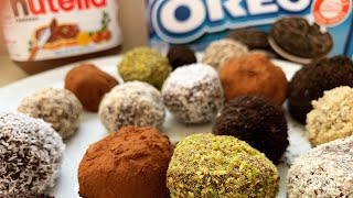 פודיק: כדורי שוקולד נוטלה 🟤 7 ציפויים - Nutella Chocolate Balls - מתכון קל טראפלס נוטלה - Foodik