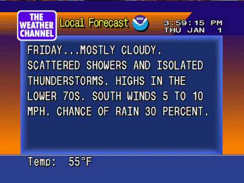 WeatherStar 4000 Emulator Clip: 01/01/09 - 3:58 PM