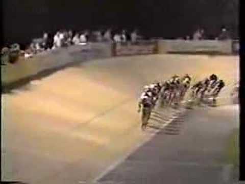 Trexlertown Velodrome 1993. Stephen Pate Crash