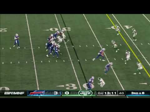 JOSH ALLEN ARM PUNT INT VS JETS