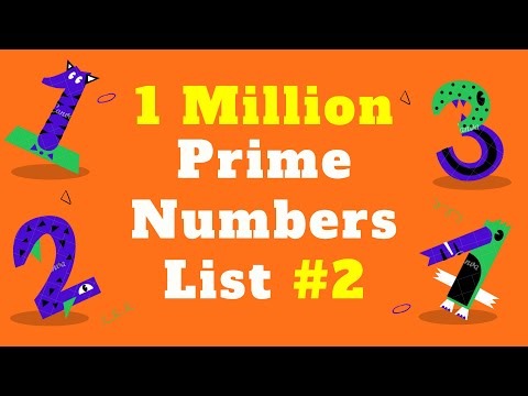 1 Million Prime Numbers List #2 | Prime Numbers up to 1 Million