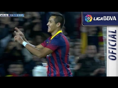 Gran asistencia de Neymar y gol de Alexis (1-0) FC Barcelona - RCD Espanyol